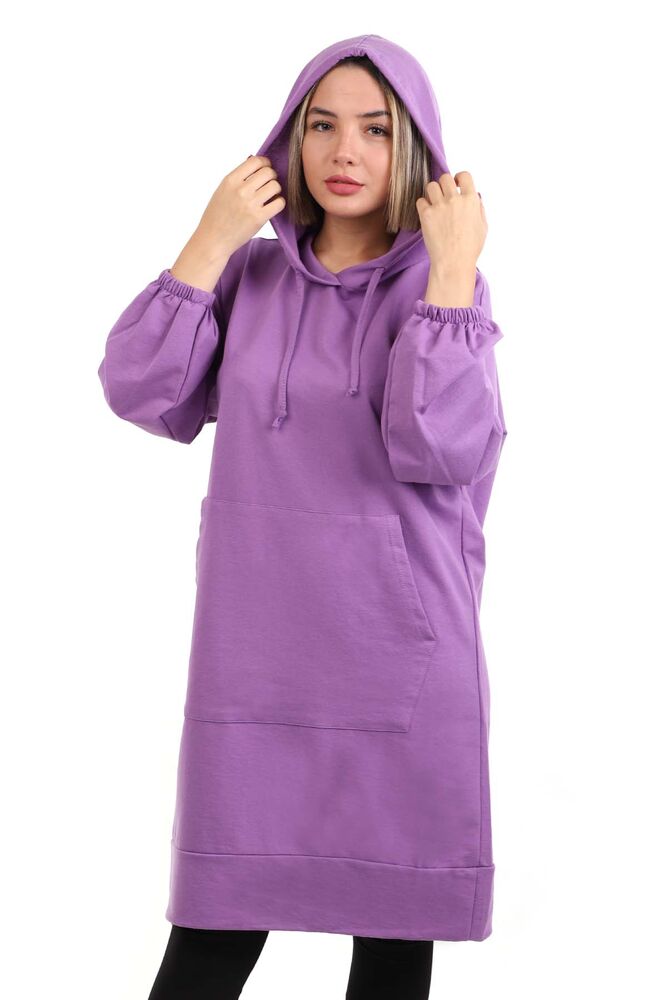 Kadın Kapüşonlu Sweat 2512 | Mor