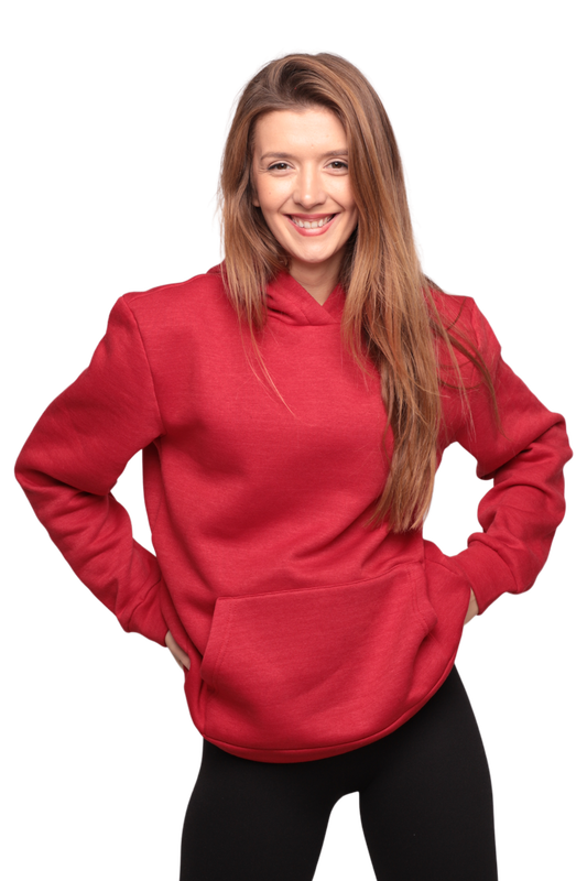 SİMİSSO - Kapşonlu 3 İplik Sweatshirt 0153 | Kırmızı