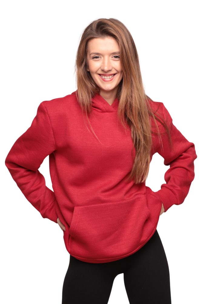 Kapşonlu 3 İplik Sweatshirt 0153 | Kırmızı