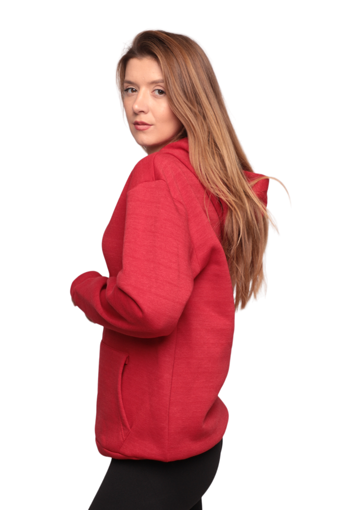 Kapşonlu 3 İplik Sweatshirt 0153 | Kırmızı