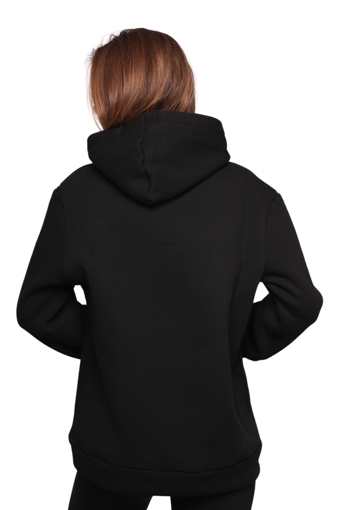 Kapşonlu 3 İplik Sweatshirt 0153 | Siyah