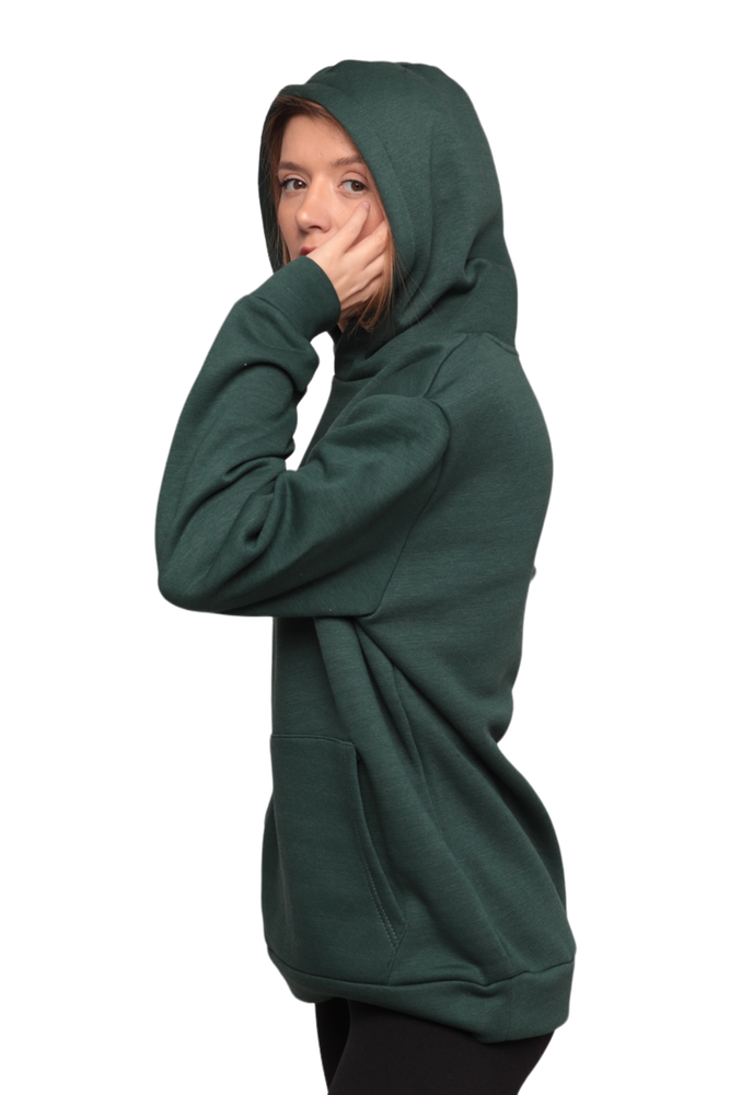 Kapşonlu 3 İplik Sweatshirt 0153 | Yeşil