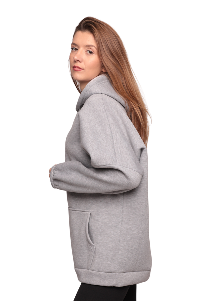 Kapşonlu 3 İplik Sweatshirt 3584 | Gri