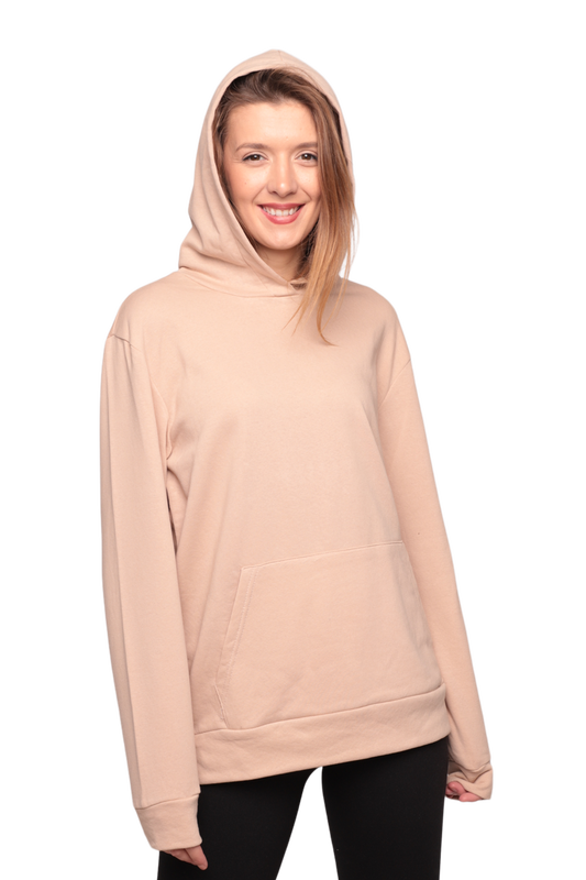 SİMİSSO - Kapşonlu Kadın Sweatshirt 0154 | Bej