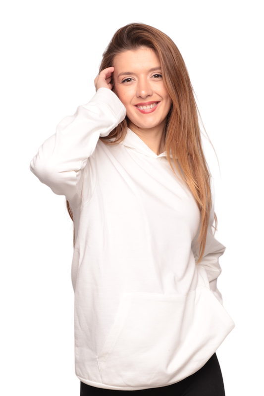 SİMİSSO - Kapşonlu 3 İplik Sweatshirt 0153 | Ekru