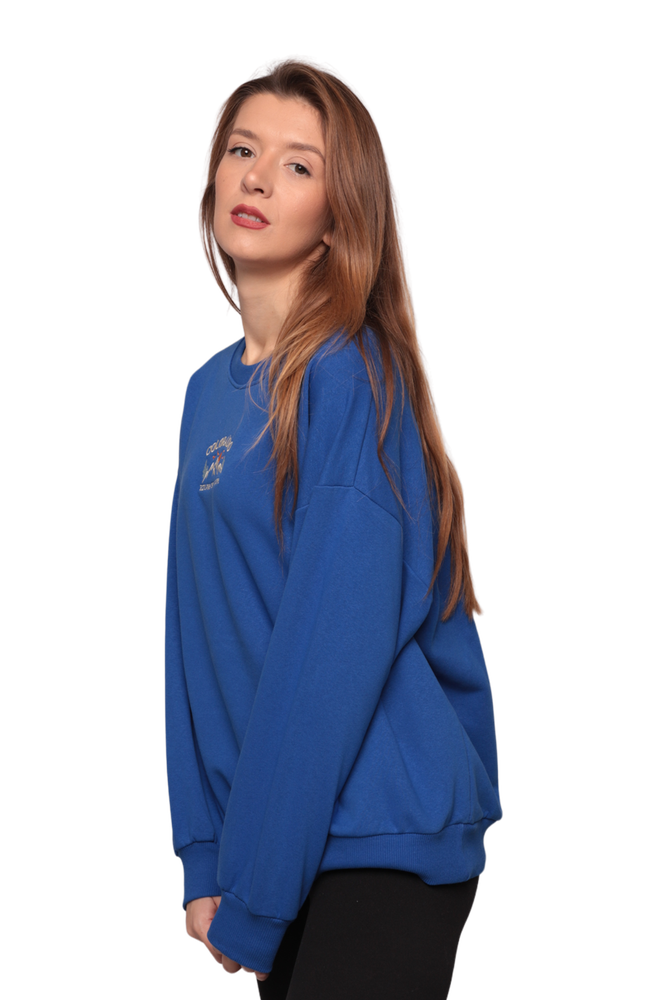 Nakışlı 3 İplik Kadın Sweatshirt 5808 | Saks