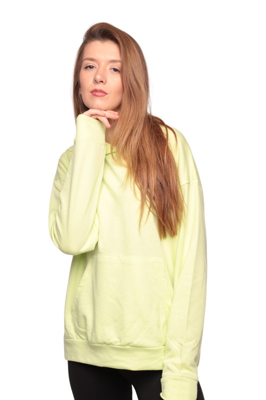 SİMİSSO - Kapşonlu Kadın Sweatshirt 0161 | Yeşil