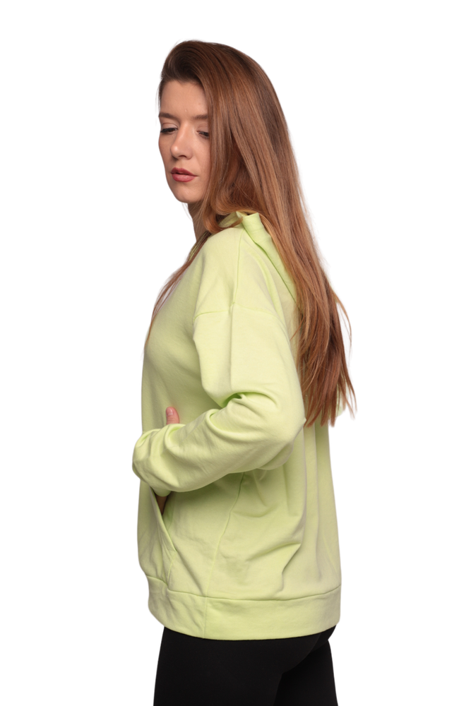Kapşonlu Kadın Sweatshirt 0161 | Yeşil