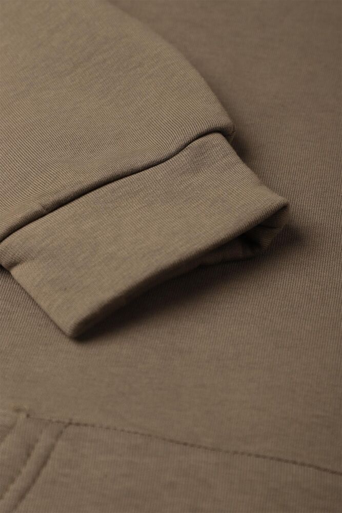 Kanguru Cepli Kapşonlu Sweatshirt 8135 | Haki