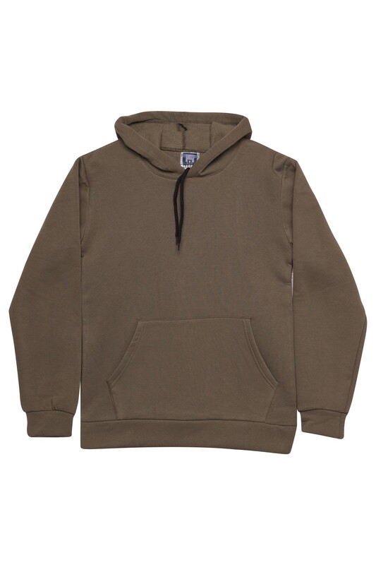 SİMİSSO - Kanguru Cepli Kapşonlu Sweatshirt 8135 | Haki