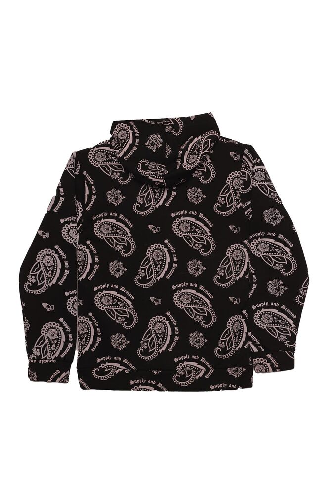Kanguru Cepli Kapşonlu Sweatshirt 8135 | Siyah