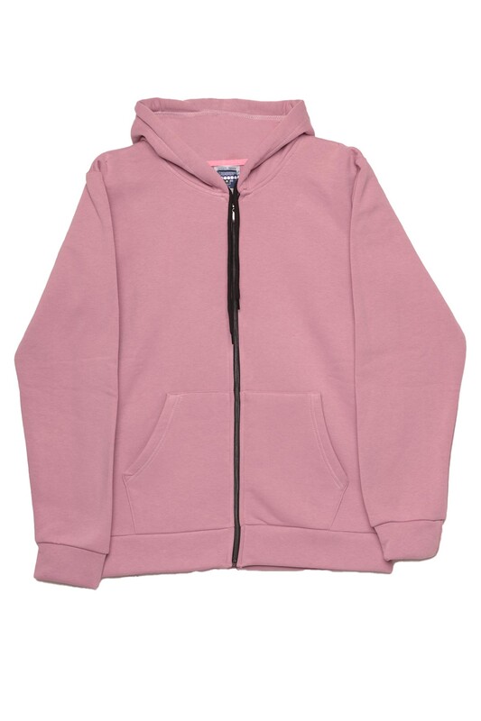 SİMİSSO - Kapşonlu Fermuarlı Sweatshirt | Lila