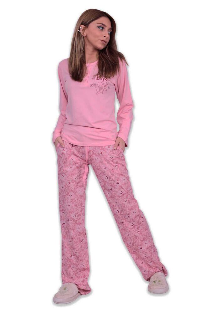 Aydoğan Modal Uzun Kol Kadın Pijama Takımı 4441 | Pembe