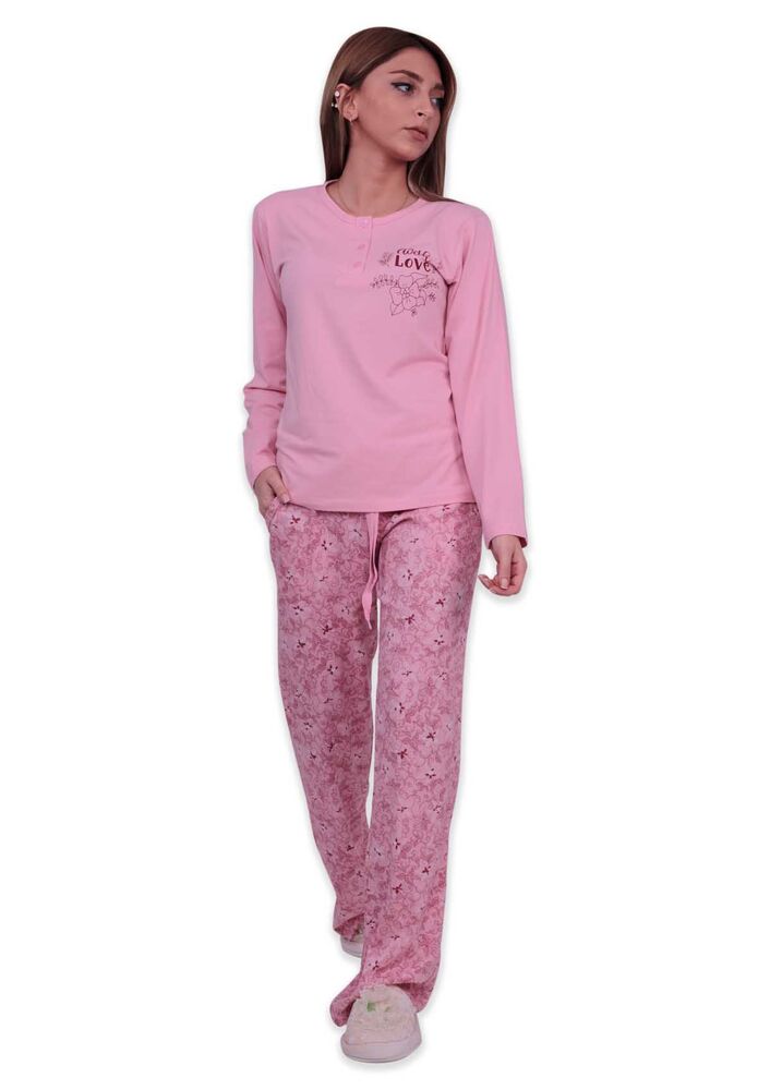 Aydoğan Modal Uzun Kol Kadın Pijama Takımı 4441 | Pembe