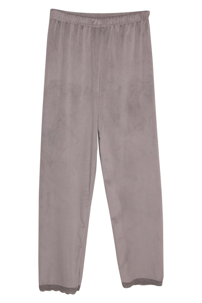 Kadın Kadife 3 lü Pijama Takımı 13402-1 | Gri