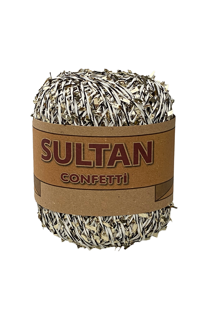 Konfetili İp 50 gr. 65 mt. | Beyaz Altın