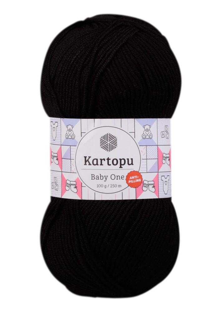 Kartopu Baby One El Örgü İpi | Siyah K940