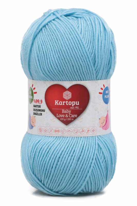 KARTOPU - Kartopu Baby Love & Care El Örgü İpi | Ufuk Mavisi K566