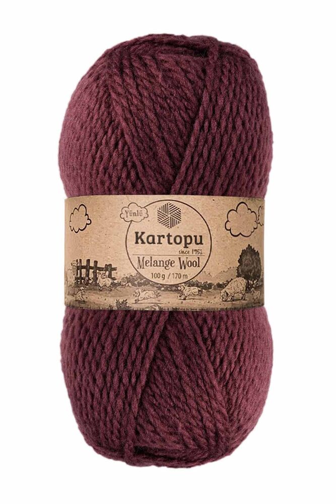 Kartopu Melange Wool El Örgü İpi Mürdüm K1707