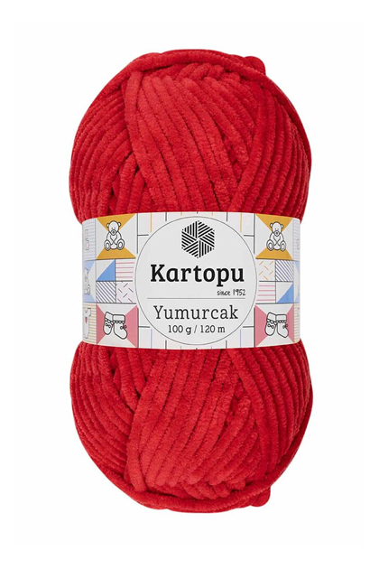 KARTOPU - Kartopu Yumurcak El Örgü İpi Açık Kırmızı K165
