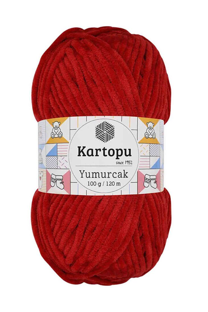 Kartopu Yumurcak El Örgü İpi Kırmızı K126