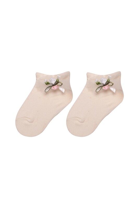 ÜNLÜ BABY - Aksesuarlı Bebek Çorap 507 | Krem