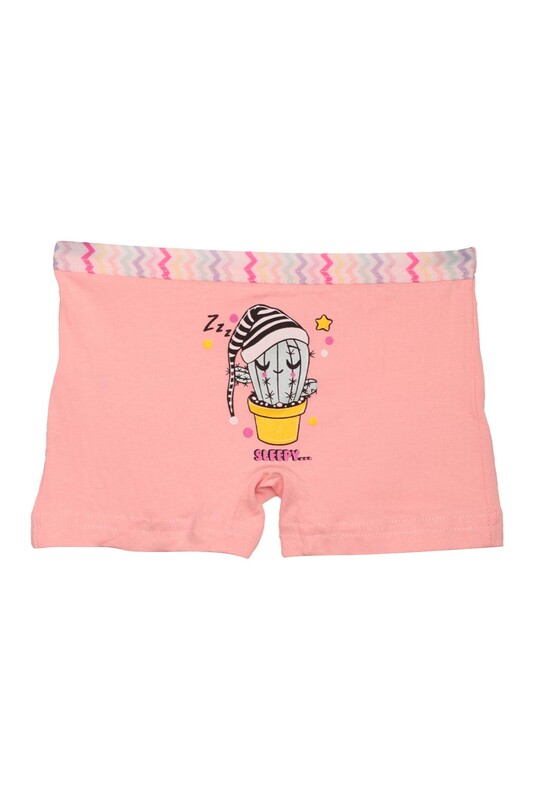 Domi Kids - Figürlü Kız Çocuk Boxer 78250 | Pudra