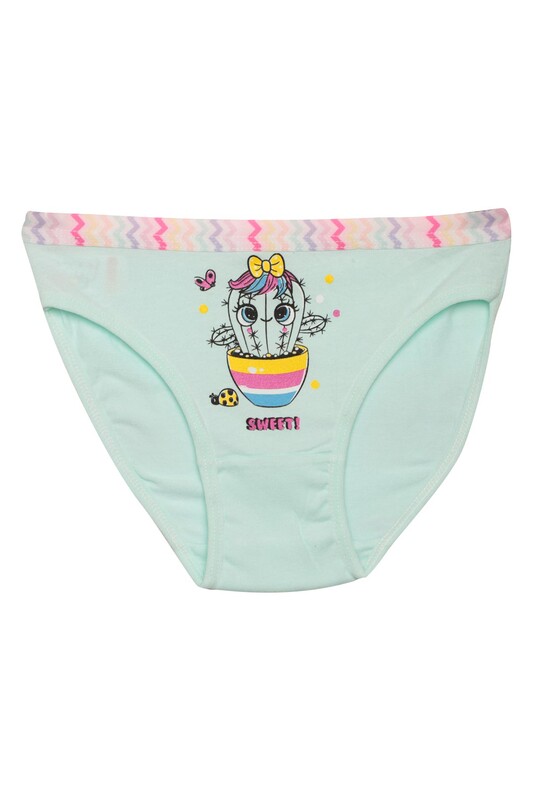 Domi Kids - Figürlü Kız Çocuk Külot 75250 | Su Yeşili