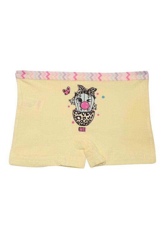 Domi Kids - Figürlü Kız Çocuk Boxer 78250 | Sarı