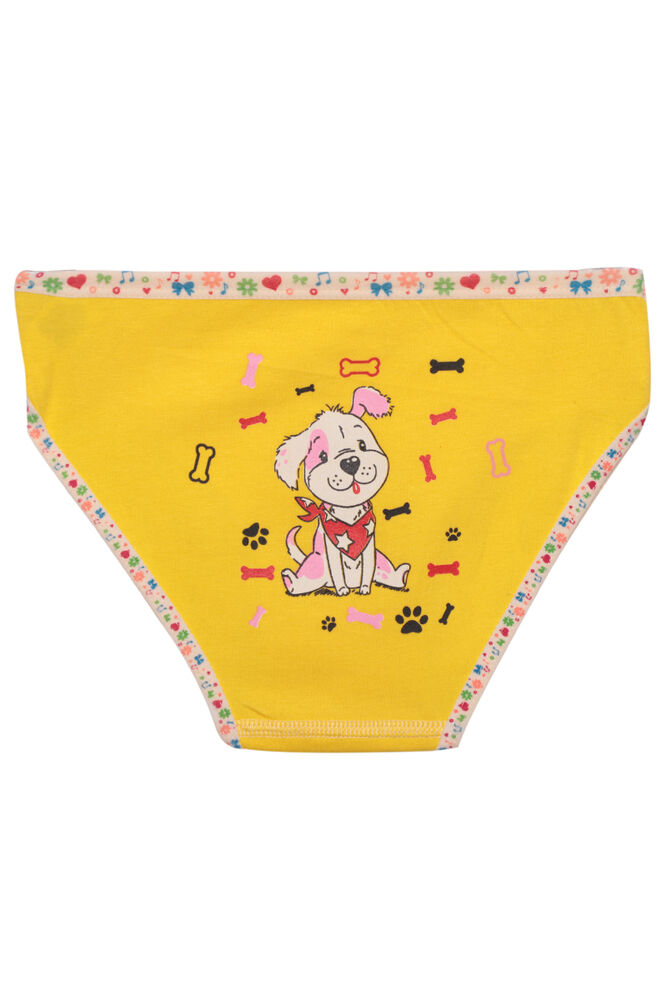 Tutku Arkası Köpek Baskalı Kız Çocuk Külot 833 | Sarı
