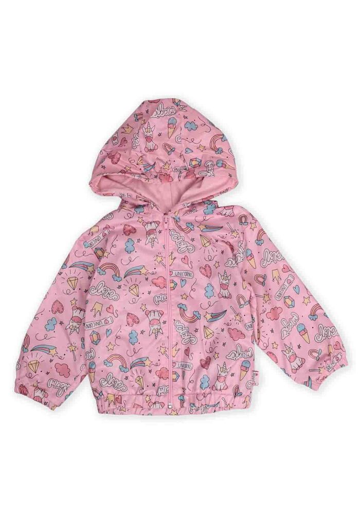 Hippıl Baby Unicorn Baskılı Yağmurluk | Pembe