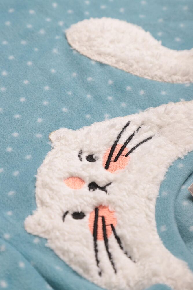 Kız Çocuk Polar Pijama Takımı 7833 | Mavi