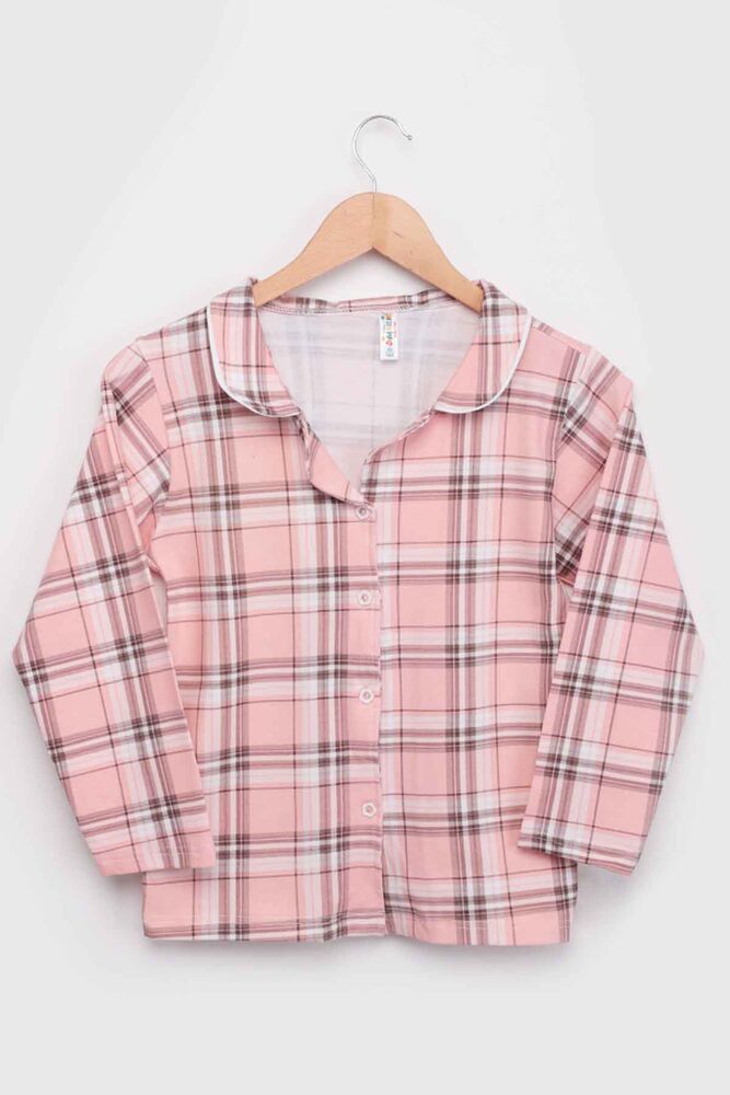 Kız Çocuk Uzun Kollu Gömlek Pijama Takımı 8003 | Yavru Ağzı