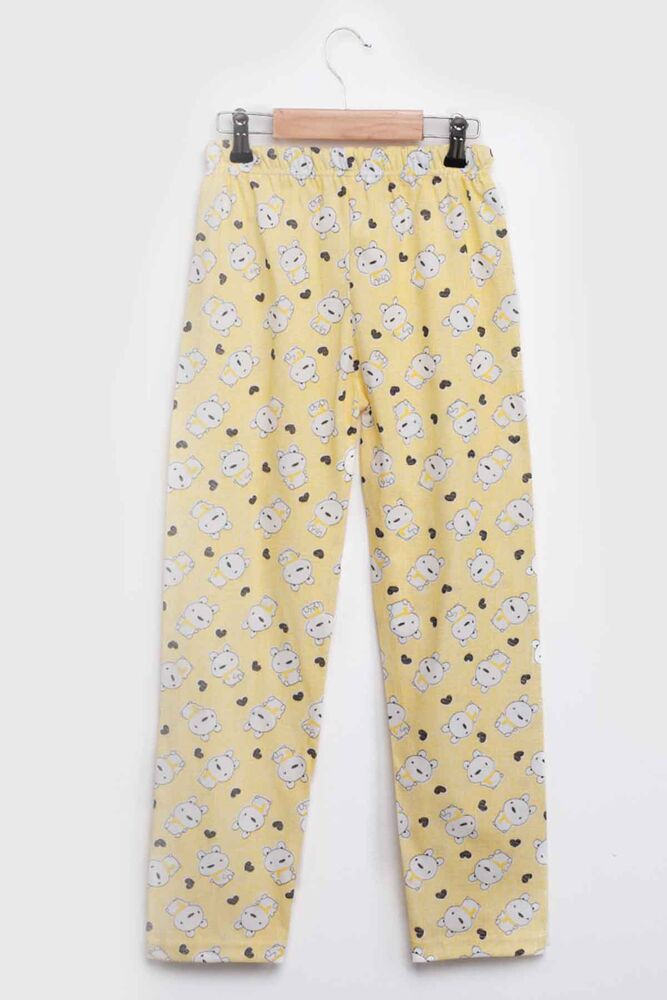 İtan Kedi Baskılı Kız Çocuk Pijama Takımı 1052 | Gri
