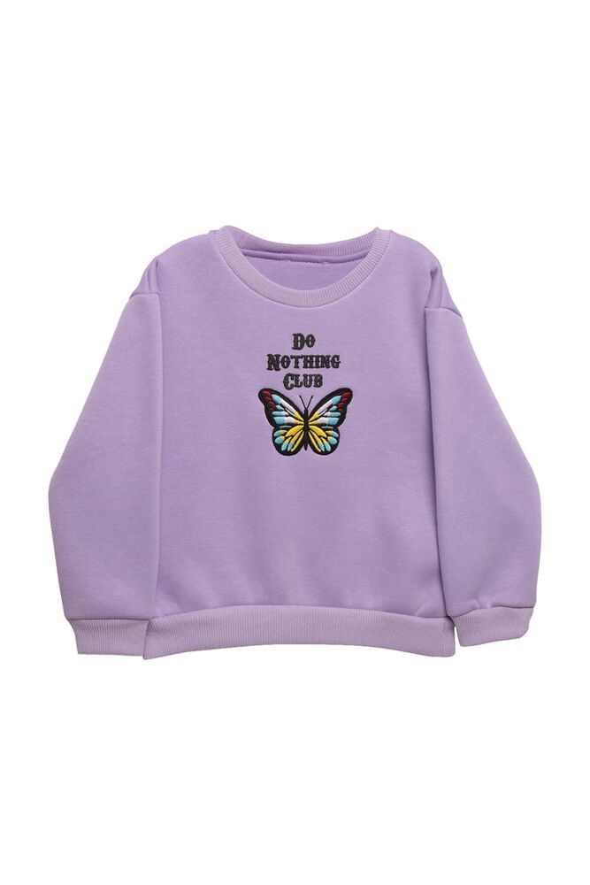Şardonlu Kız Çocuk Sweatshirt 623553 | Lila