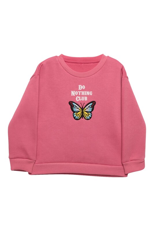 ALG - Şardonlu Kız Çocuk Sweatshirt 623553 | Pembe