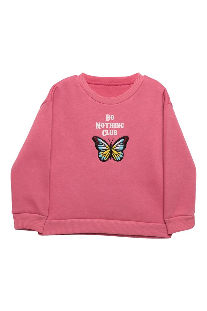 Şardonlu Kız Çocuk Sweatshirt 623553 | Pembe