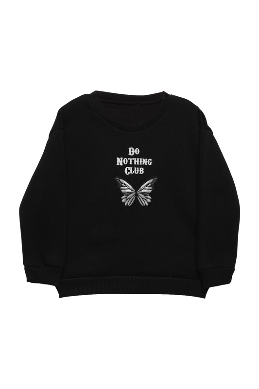 ALG - Şardonlu Kız Çocuk Sweatshirt 623553 | Siyah