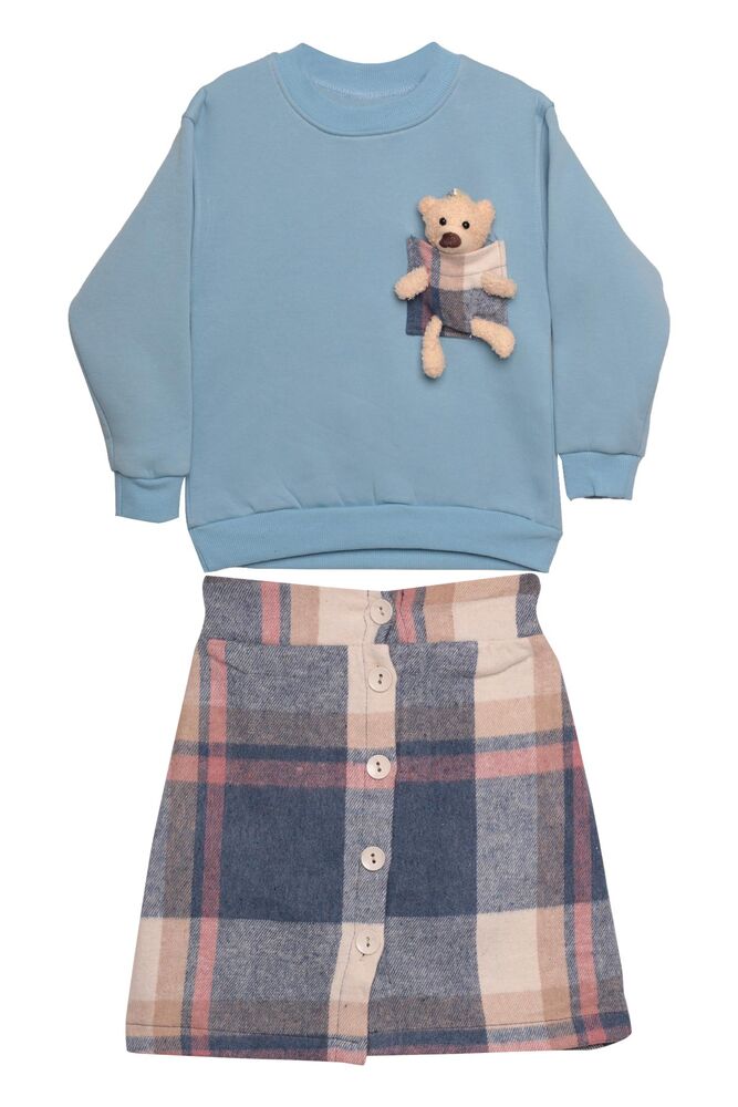 Kız Çocuk Etekli Takım 5050 | Mavi Kız Çocuk Etekli Takım 5050 | Mavi