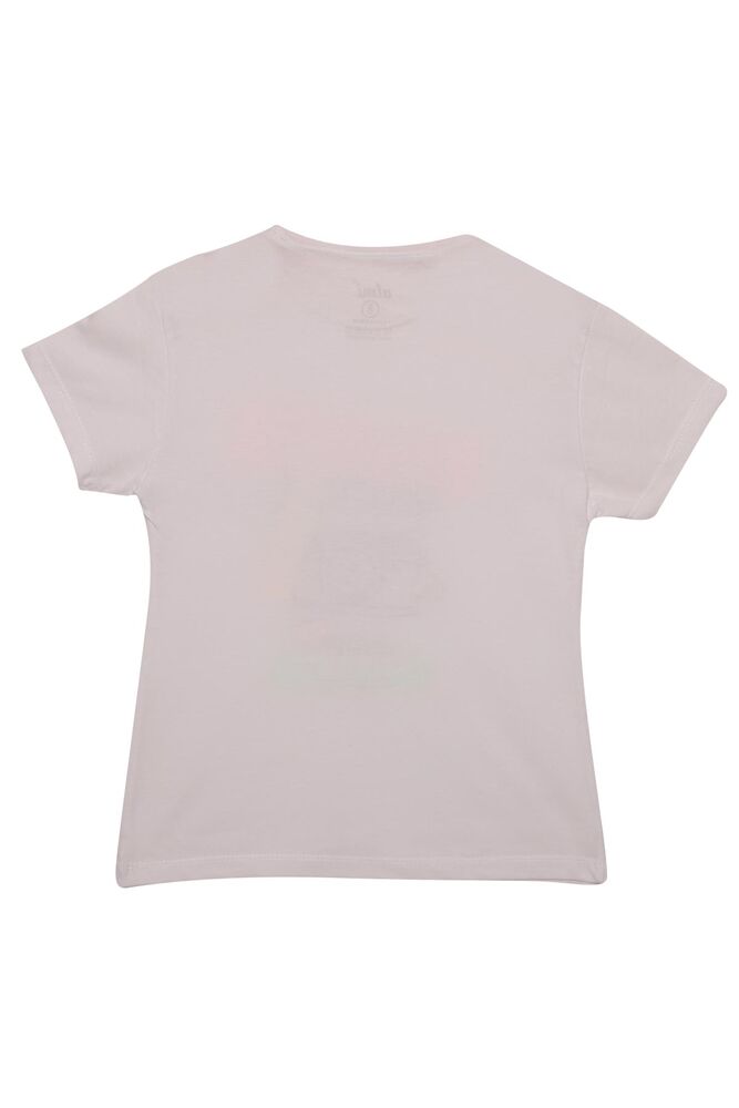 Baskılı Kız Çocuk Tshirt 0438 | Beyaz