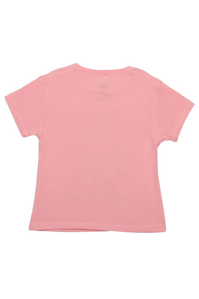 Baskılı Kız Çocuk Tshirt 7439 | Pembe