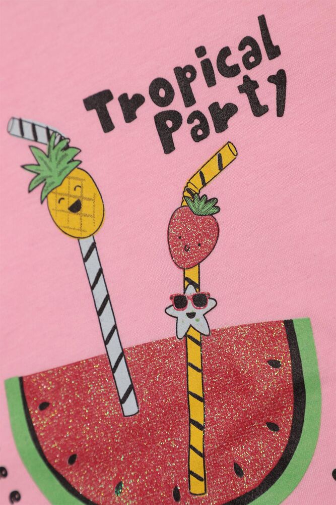 Meyve Baskılı Kız Çocuk Şortlu Takım 523053 | Pembe Meyve Baskılı Kız Çocuk Şortlu Takım 523053 | Pembe