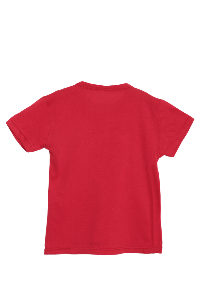 Bayrak Baskılı Çocuk T-Shirt | Kırmızı