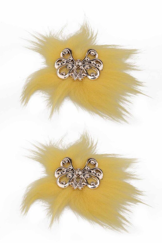 Kürklü Patik Süsü Model 44 Sarı