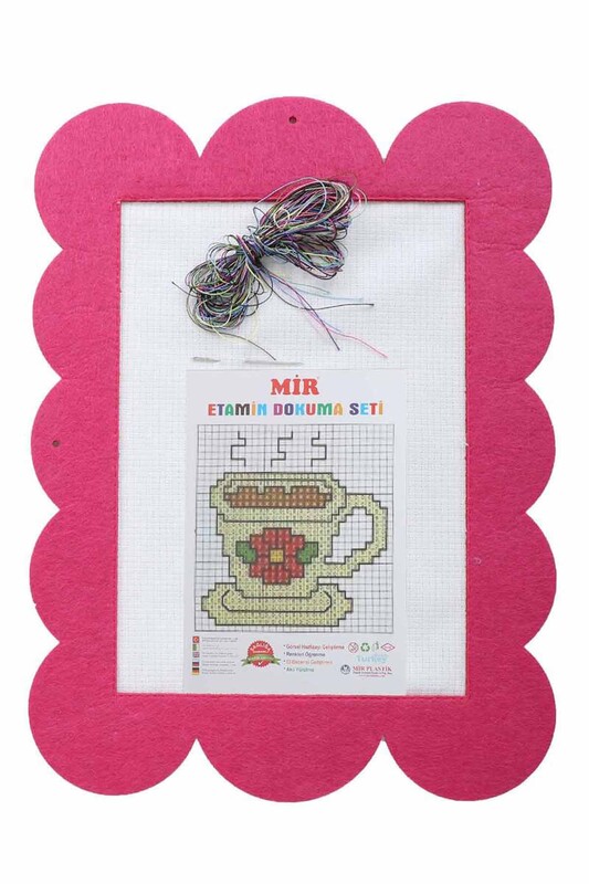 Embroidery Kit Coffee | Pink - Thumbnail