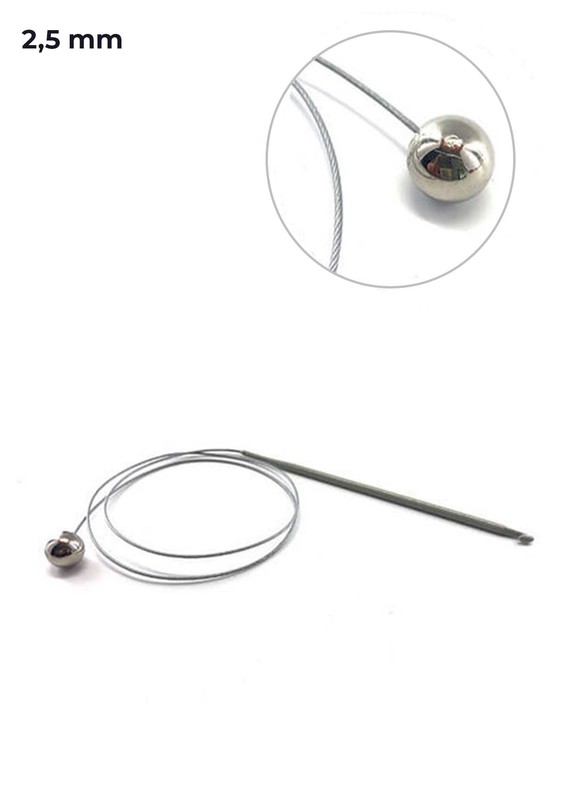 Sultan Stoplu Çelik Telli Misinalı Şiş 80 cm 2,5 mm - Thumbnail