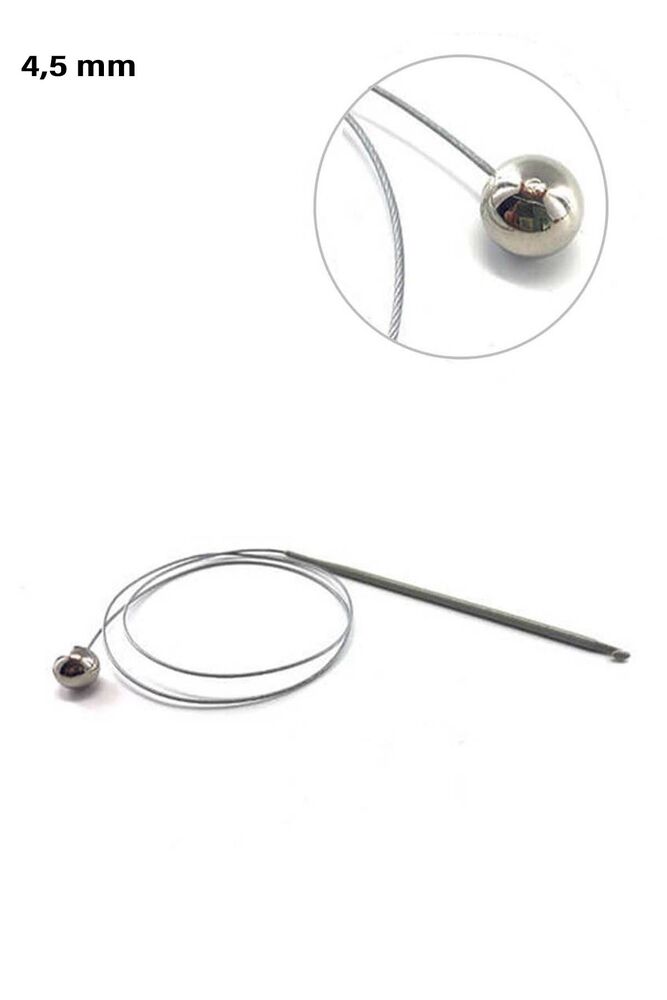 Sultan Stoplu Çelik Telli Misinalı Şiş 80 cm 4,5 mm