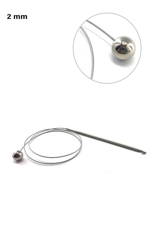 Sultan Stoplu Çelik Telli Misinalı Şiş 80 cm 2 mm - Thumbnail