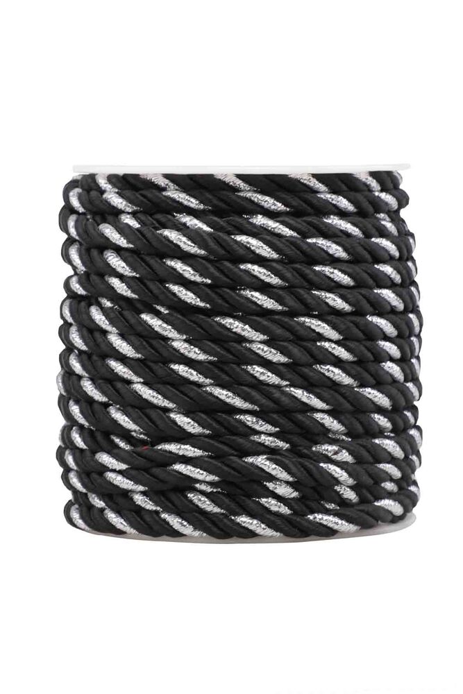 Simli Kordon İp 20 Metre 5 mm Siyah