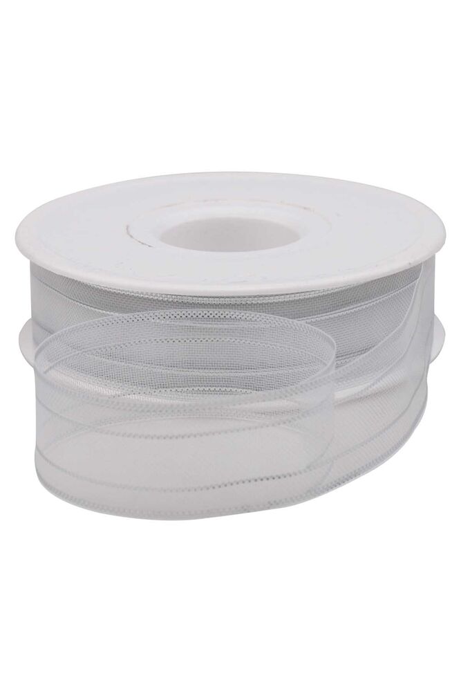 Çizgili Şifon Kurdele 2.5 cm 20 mt | Gümüş